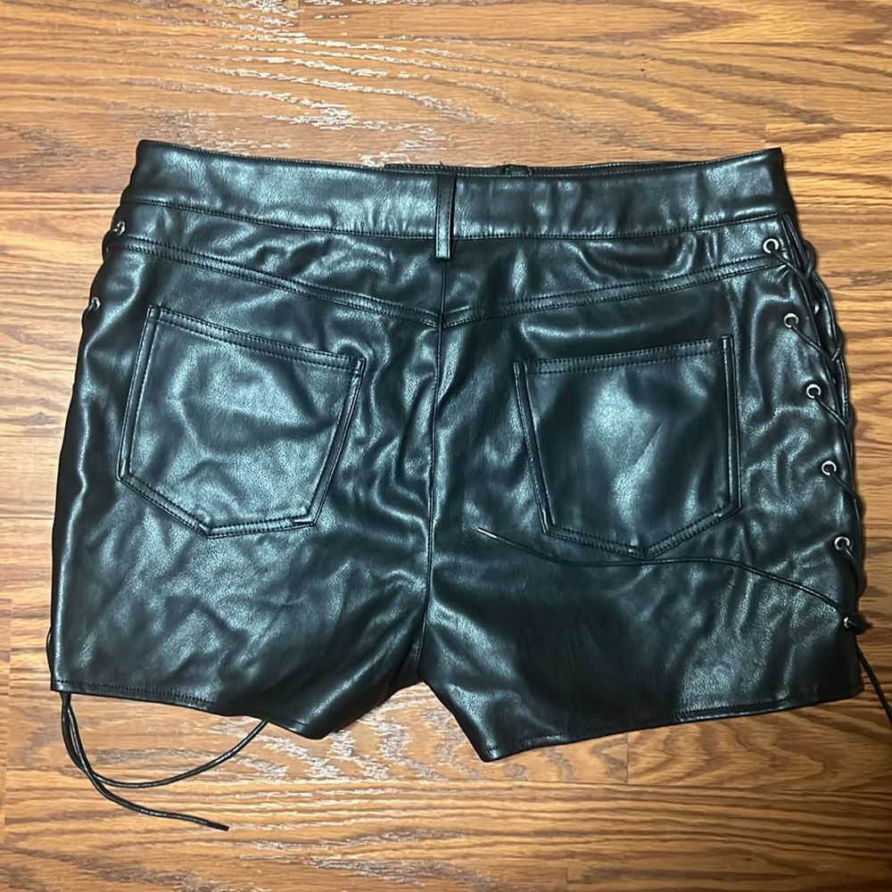 Fashion Nova faux leather shorts